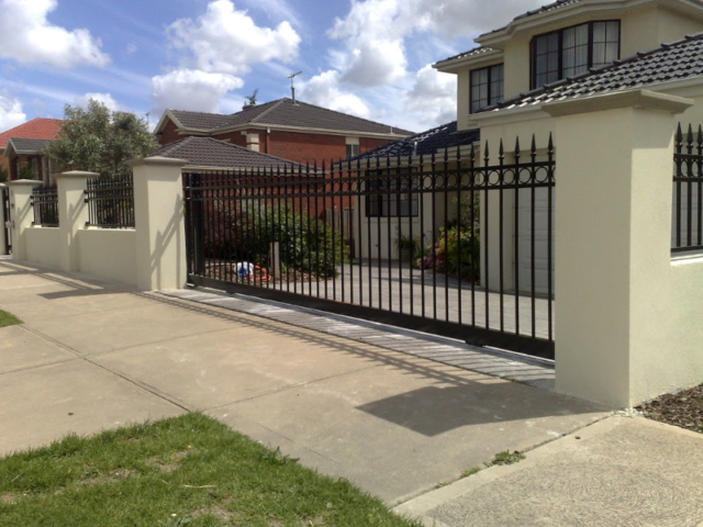 Automated electric sliding gate - wrought iron
