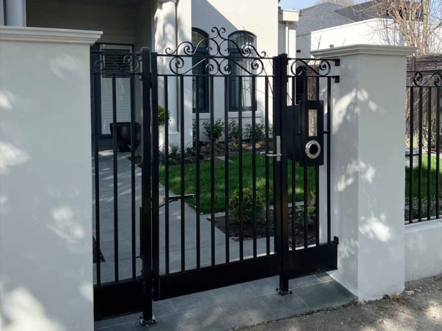 wrought iron gate and infill panels | Haven Fencing