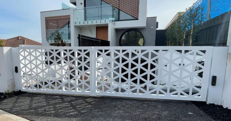 Laser-cut aluminium gates and infills – Aberfeldie